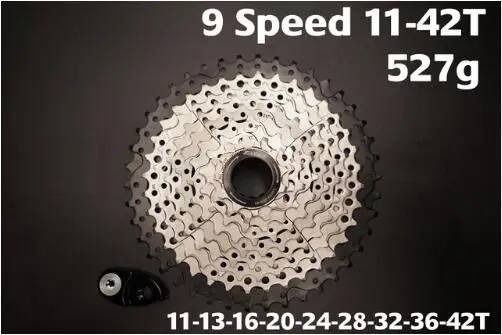 9S 11-42T Zracing для ALIVIO/DEORE/SLX/XT велосипедная кассета 9 10 11 скоростей MTB велосипед freewheel 11-42 T/11-46 T/11-50 T/11-52 T - Цвет: 9S 11-42T