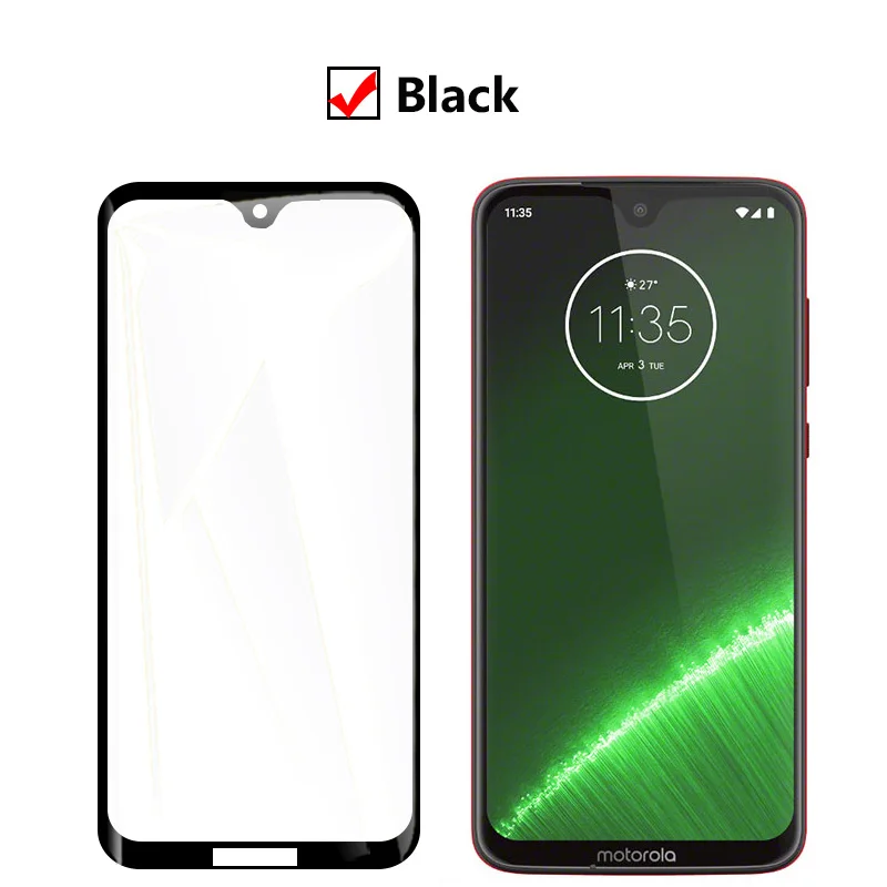 Полное покрытие Защитное стекло для Motorola Moto G7 Play Plus Power Verre защита экрана защитная