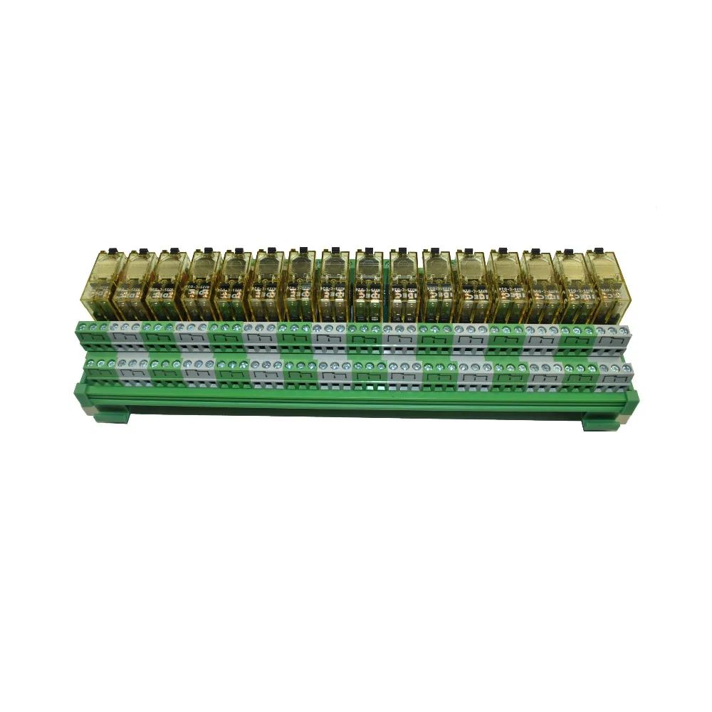 16 канальный модуль релейного интерфейса DPDT с креплением на DIN рейку IDEC RJ2S 24 В|interface