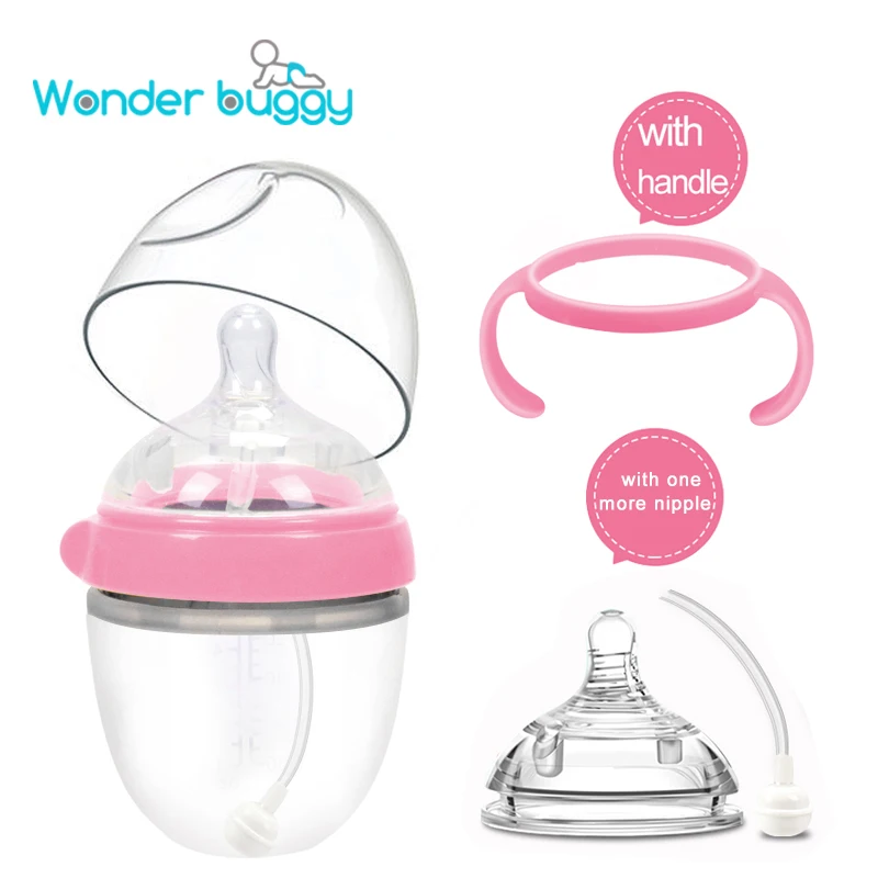 Силиконовая бутылочка для грудного молока с заменяемой соской 150 мл кормления