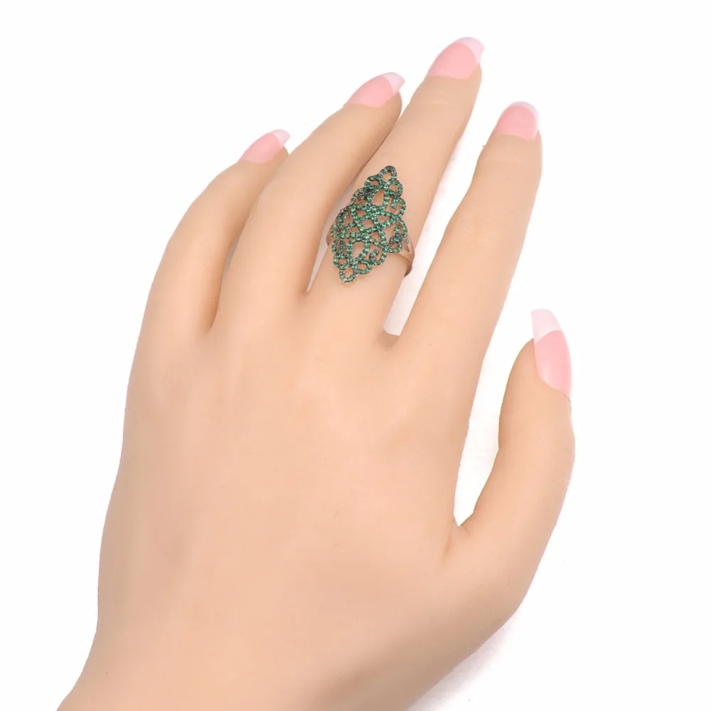 Модные ювелирные изделия KIVN элегантные роскошные кольца с фианитами для женщин и