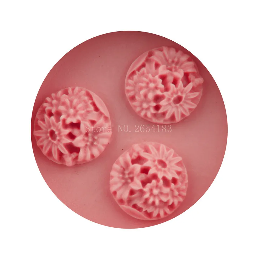 3 держателя цветок Маргаритка силиконовое мыло для помадки 3D желе конфеты
