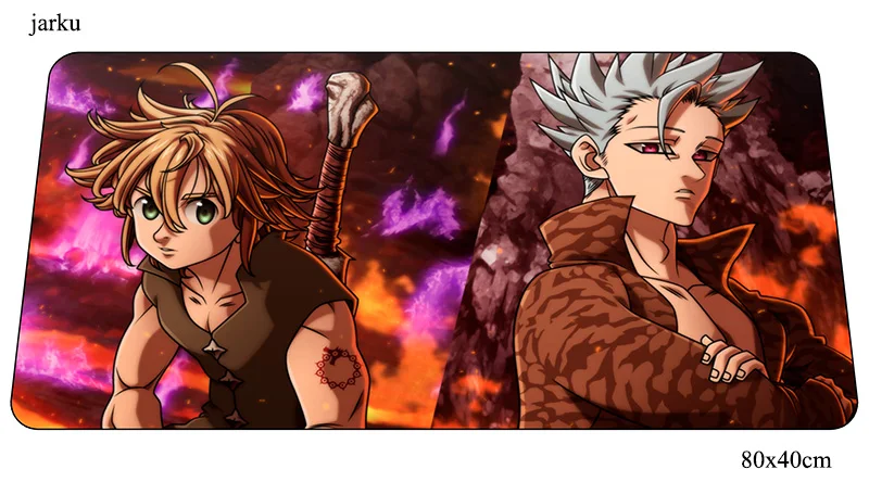 Nanatsu no taizai коврик для мыши 800x400x2 мм игровой коврик для мыши Аниме красивый офисный notbook Настольный коврик гель padmouse игры pc gamer коврики