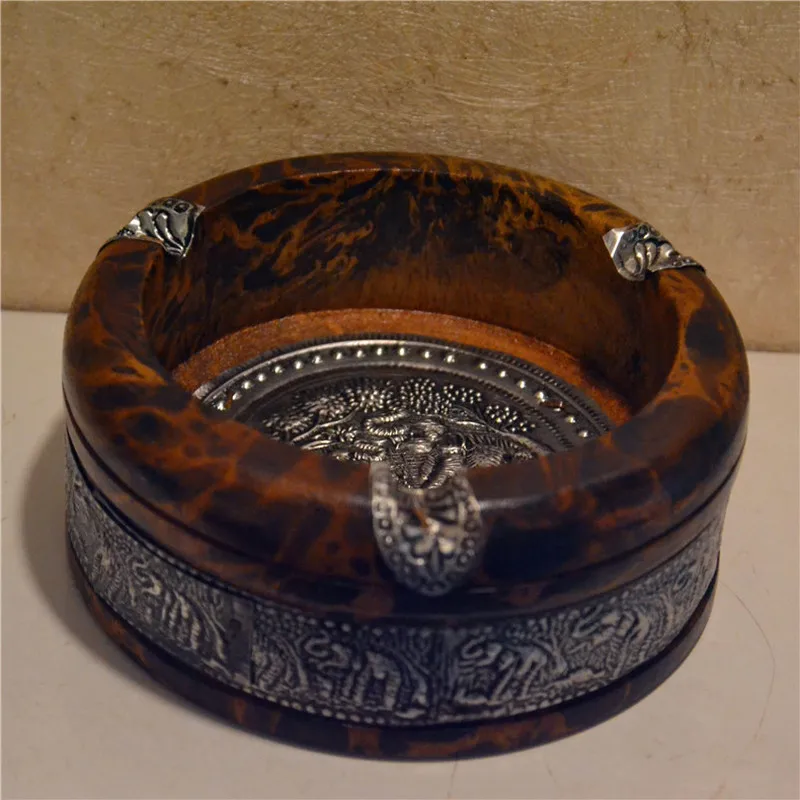 Retro Wooden Handmade Smoking Tobacco Cigar Cigarette Ashtray Ash Tray Case lw01017624 | Дом и сад