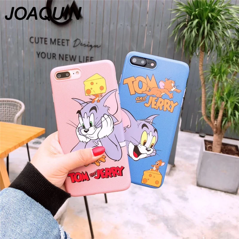 Забавный мультяшный чехол для iPhone X XS Max XR милый кот Том Джек iphone 8 7 6 S Plus Мягкий IMD