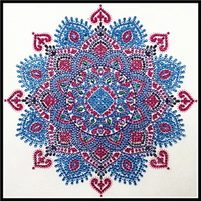 Фиолетовый Special Shape Diamond Painting Mandala Flower Modern Pattern DIY 5D Part Drill Cross Stitch Kit Crystal Art - Цвет: Фиолетовый