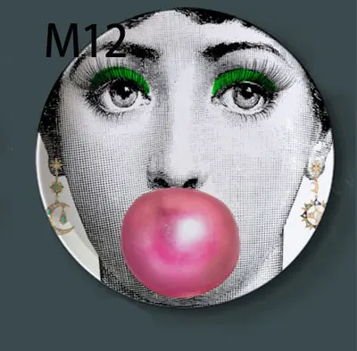 Изысканное Украшение Artesanato Fornasetti Рукоделие украшение керамика Hogar Manualidades Fornasetti тарелка фарфоровые настенные тарелки - Цвет: BB