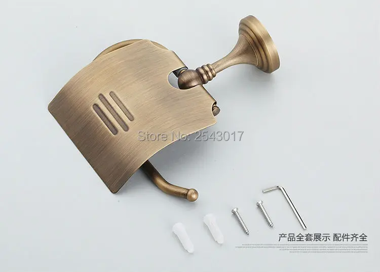 Newly Luxury Wall Mounted Brass Paper Roll Holder Toilet Tissue Box Antique Retro Bathroom Accessories ZR2303 | Обустройство дома