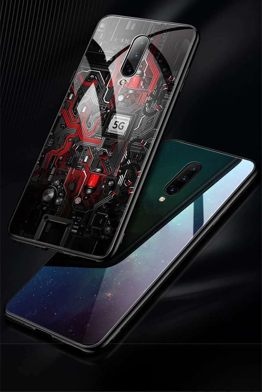 Роскошный чехол из закаленного стекла для OnePlus 7 Pro TPU стекло с мягкими краями чехол для OnePlus 7 Pro Чехол Aixuan