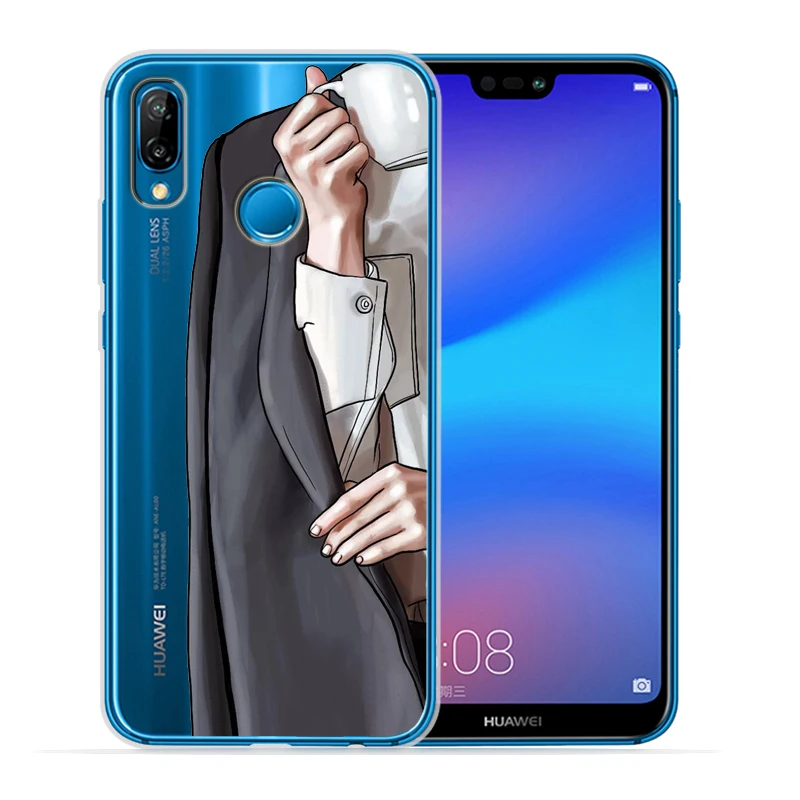 Чехол для Huawei P30 Lite Модный женский и мужской чехол Pro P20 P8Lite P9Lite 2017 P Smart Capa мягкий