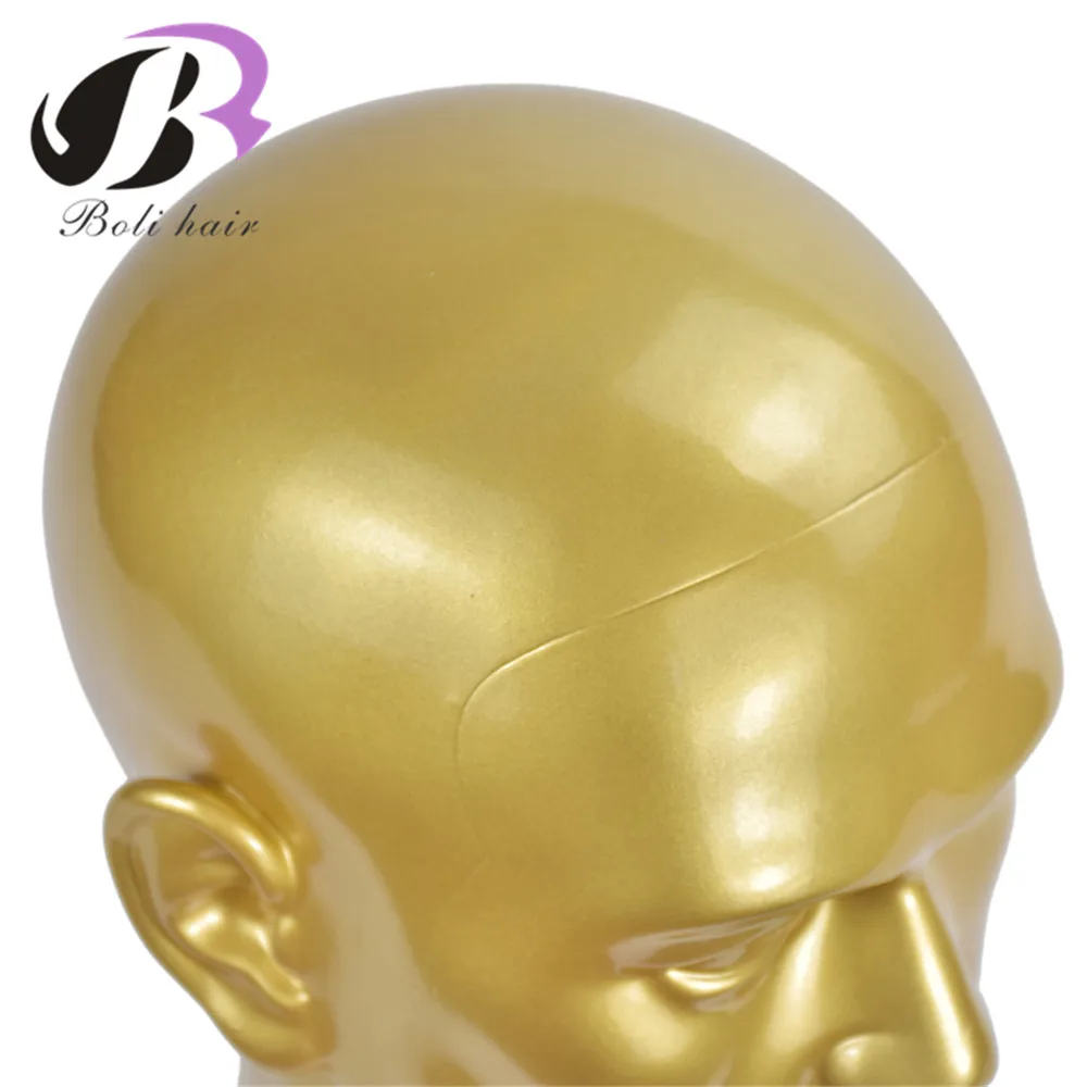 Новое поступление ПВХ Золотой манекен голова мужской парик шляпа очки шапки