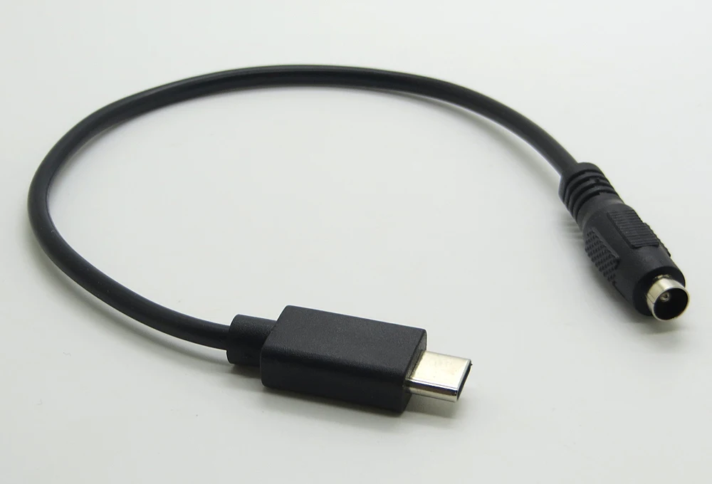 5 шт./лот 25 см USB 3 1 Type C штекер постоянный ток 5*2 мм Женский Удлинительный кабель для