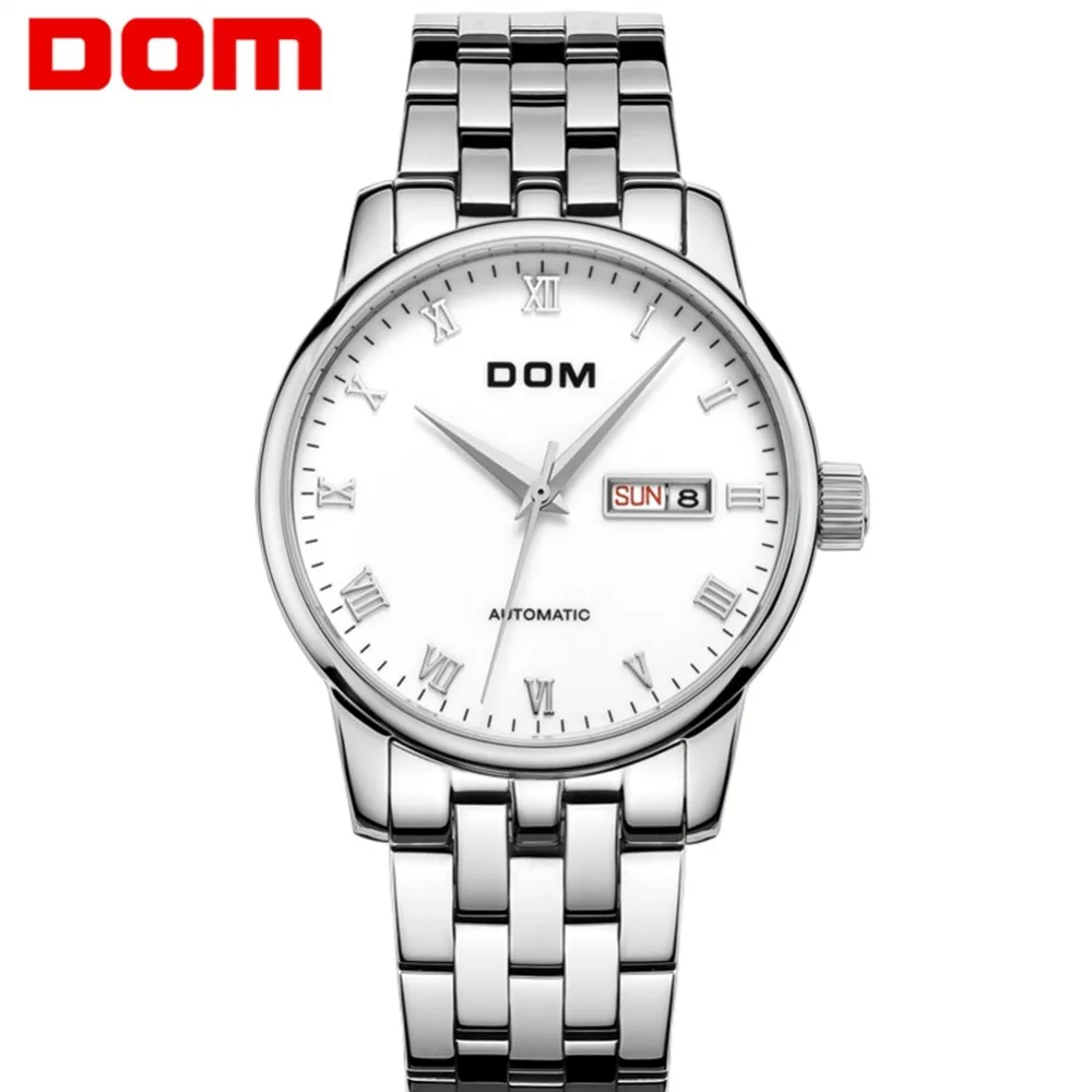 Мужские часы DOM Топ бренд класса люкс водонепроницаемые механические мужские из