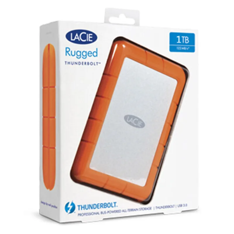 Seagate LaCie Rugged 1TB 2TB 4TB Thunderbolt and USB 3.0 Portable Hard Drive 2.5