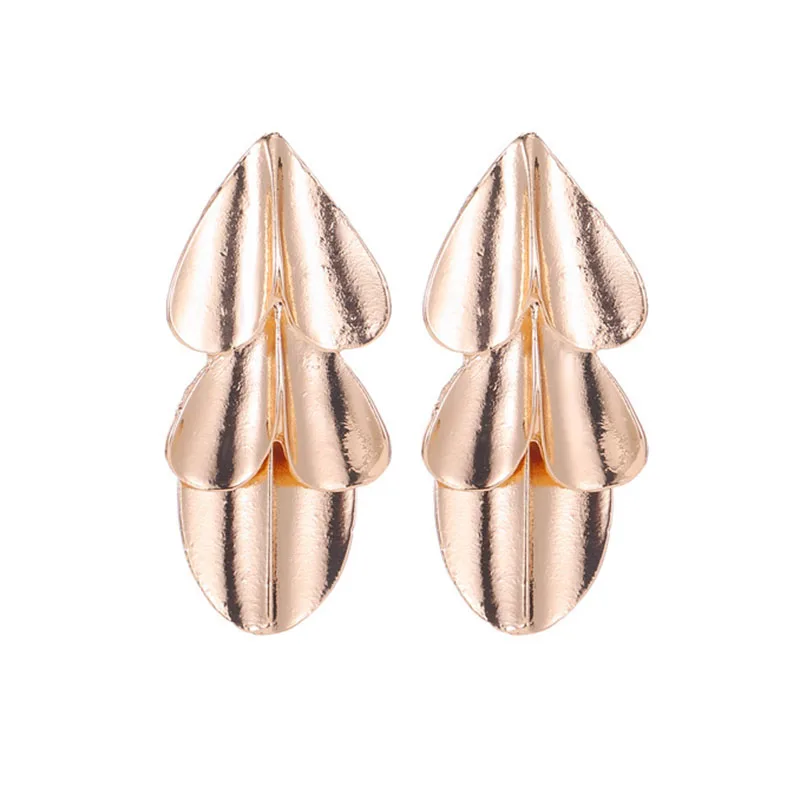 Европейские и американские преувеличенные серьги в виде сердца персикового