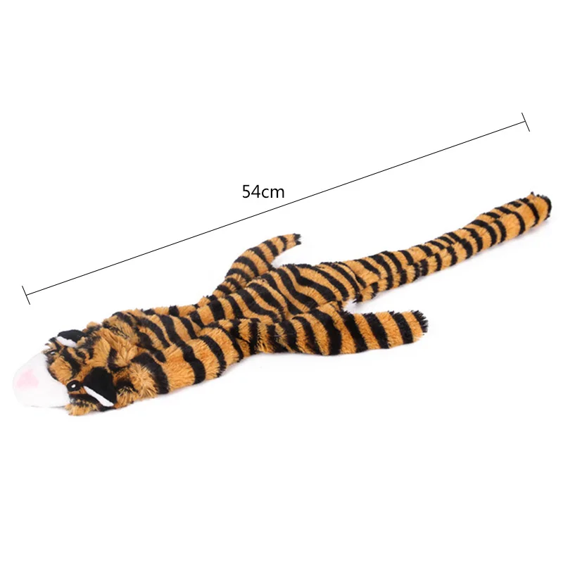 Tiger Нет мягкий скрипучий игрушки собаки Мягкое Животное Собака Игрушки Интерактивные игрушки для домашних животных Прямая поставка от производителя для больших собак 21/24 дюйма длиной - Цвет: Tiger