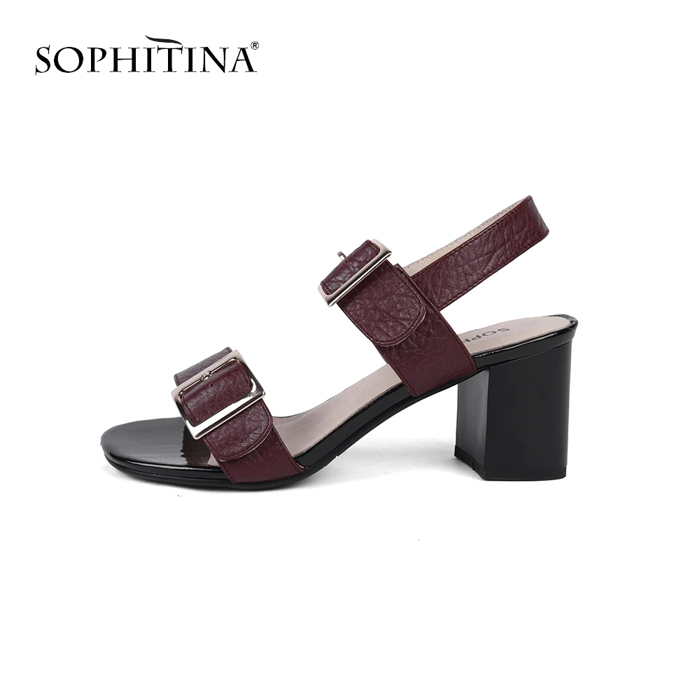 SOPHITINA/Новые модные женские босоножки в испанском стиле из натуральной кожи.