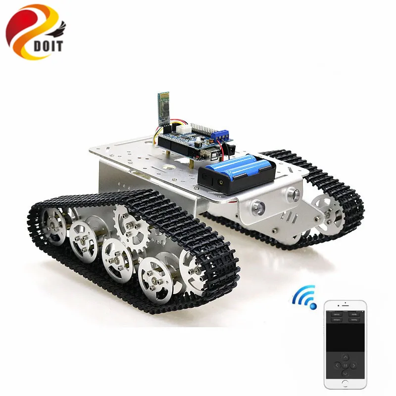 T300 ручка/Bluetooth/Wi-Fi RC управляемый робот-танк шасси автомобильный комплект для Arduino
