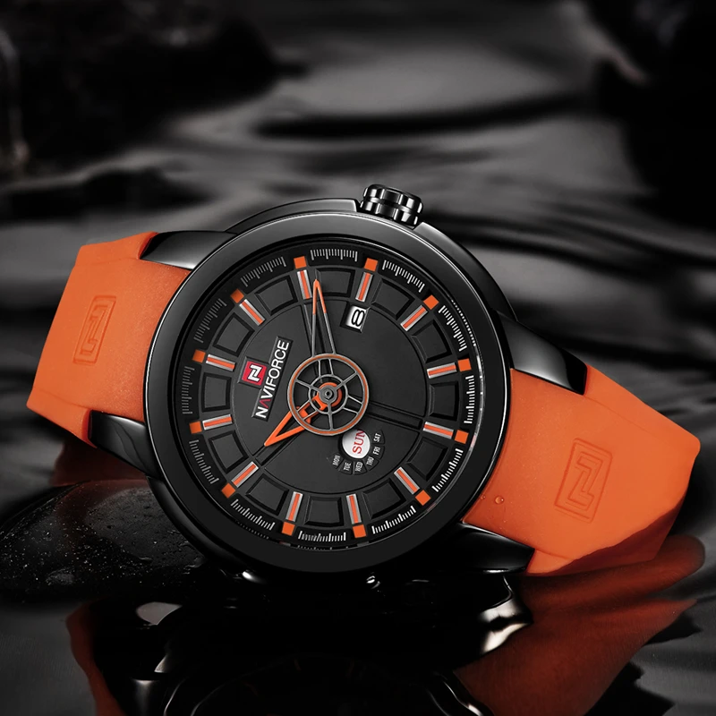 NAVIFORCE для мужчин s часы лучший бренд класса люкс Модные Силиконовые кварцевые