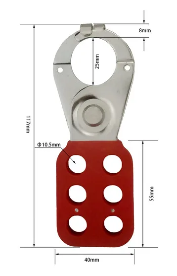 NT-H03 25mm Промышленная безопасность, шестизвенная пряжка, замок, стальная пряжка, замок, оборудование, замок безопасности, энергетическая изоляция, отключение, обслуживание - Цвет: NT-H03 25mm