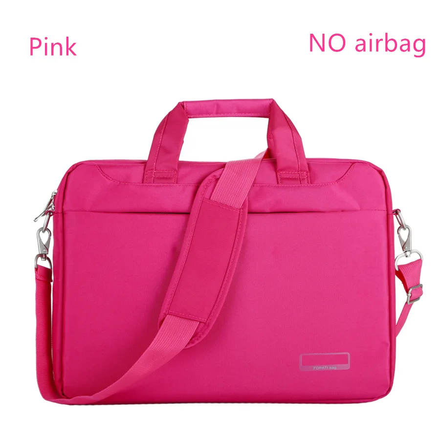 Pink NO airbag Сумка для ноутбука 17,3, 17, 15,6, 14 дюймов, нейлоновая подушка безопасности, сумка через плечо, сумки для компьютера, водонепроницаемая сумка-мессенджер для женщин и мужчин, сумка для ноутбука - Цвет: Pink NO airbag