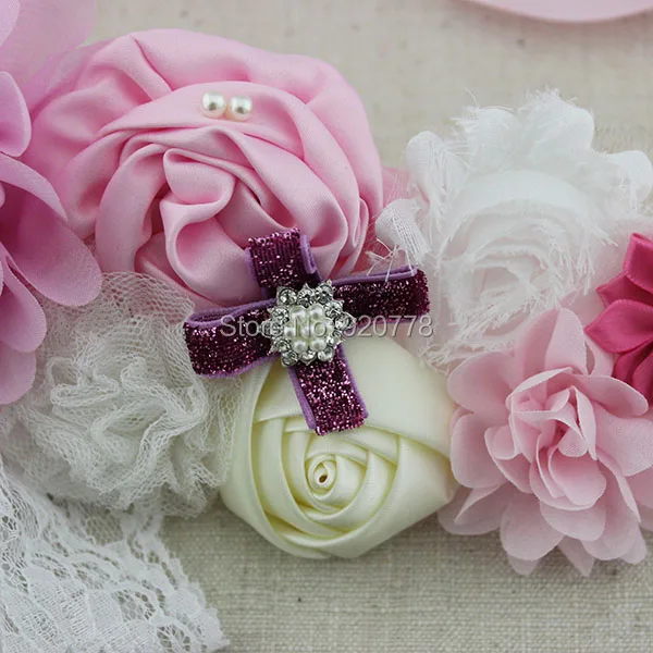 1pcs New Arrival flower girl sash pink ribbon belt Chic shabby Maternity wedding | Аксессуары для одежды