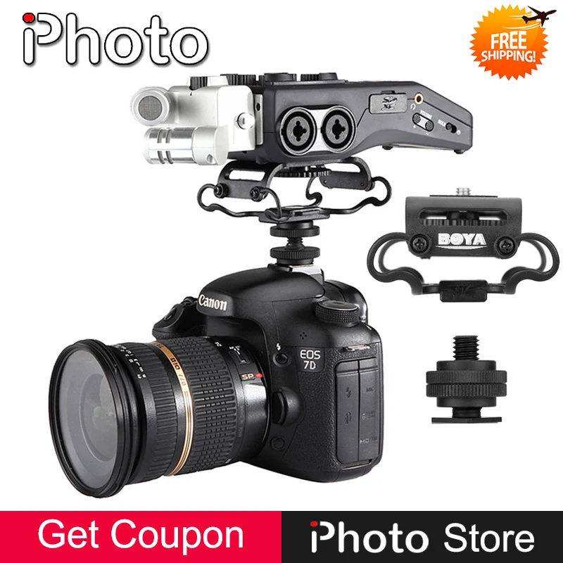 IPhoto Камера обуви Shockmount шок крепление для sony зум H6 H5 H4n H1 Tascam DR-40 DR-05 Roland R-05 Olympus LS-12