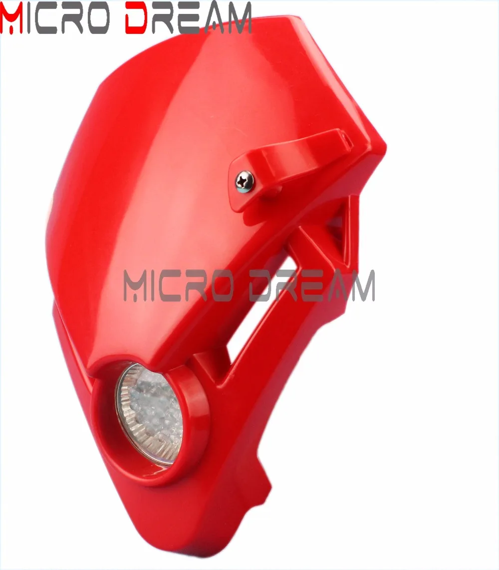 Фара обтекатель белый светодиод универсальный для KTM Honda Suzuki Yamaha Kawasaki WR CRF EXC KLX 125 250