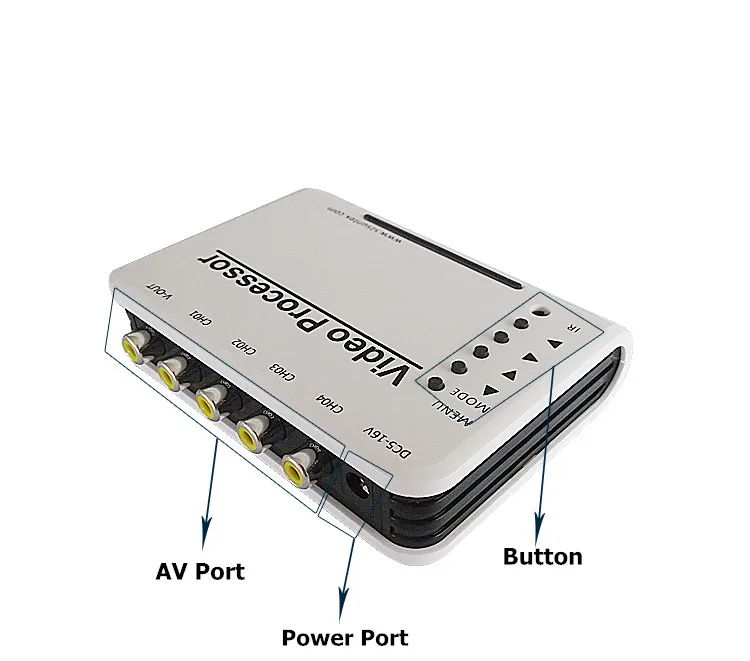 4 ch канальный DVR CCTV quad видео Камера процессор Системы комплект Splitter коммутатор AV