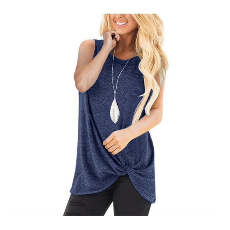 T shirt 2019 off shoulder casual solid color sleeveless women tshirt vestidos drop shipping | Женская одежда