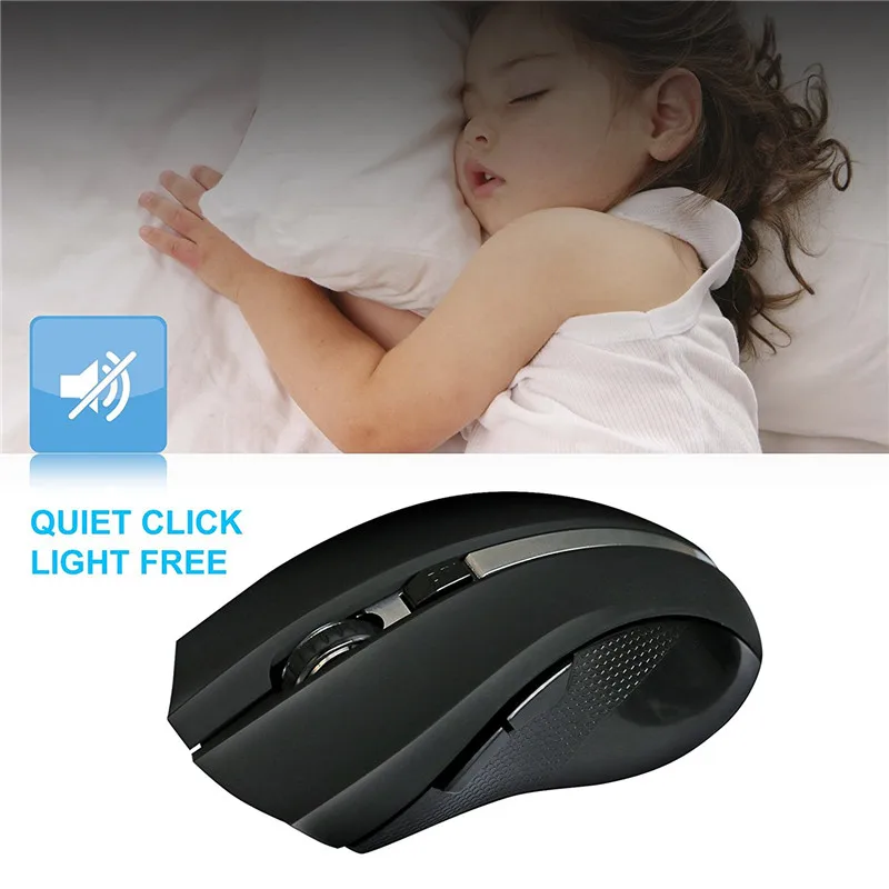BinFul Новая беспроводная мышь usb 2 4G 6 кнопок бесшумная Бесшумная эргономичная