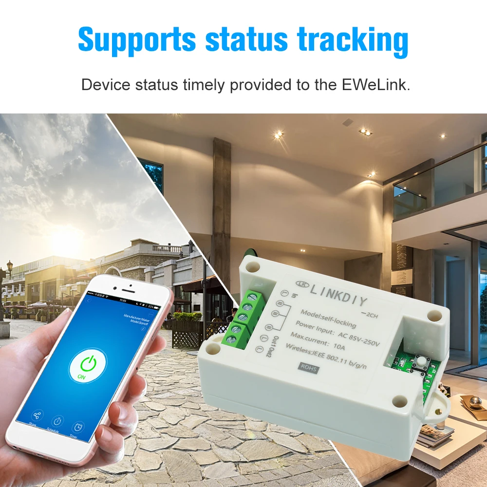 2CH AC85-250V беспроводной переключатель eWeLink умный Wifi переключатель универсальный Умный домашний модуль Таймер телефон приложение дистанционное управление Голосовое управление
