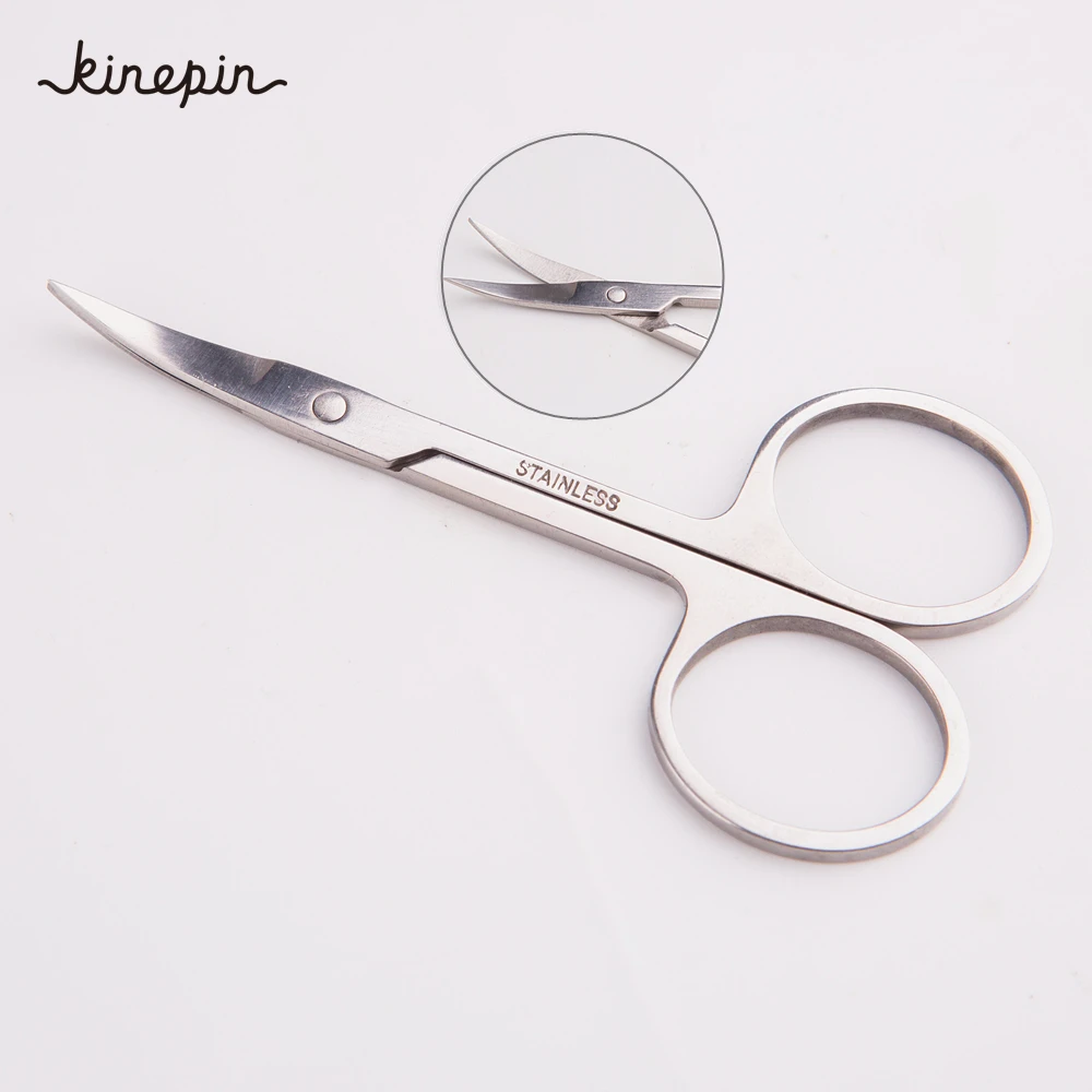 

Stainless Steel Small Tilted Tip Eyebrow Nose Hair Scissors Cut Manicure Facial Trimming Tweezer Makeup Beauty Tools 90mm*46mm