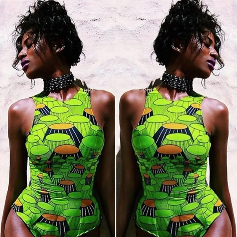 Сексуальный женский купальник Женский бандажный бикини пляжная одежда с зеленым