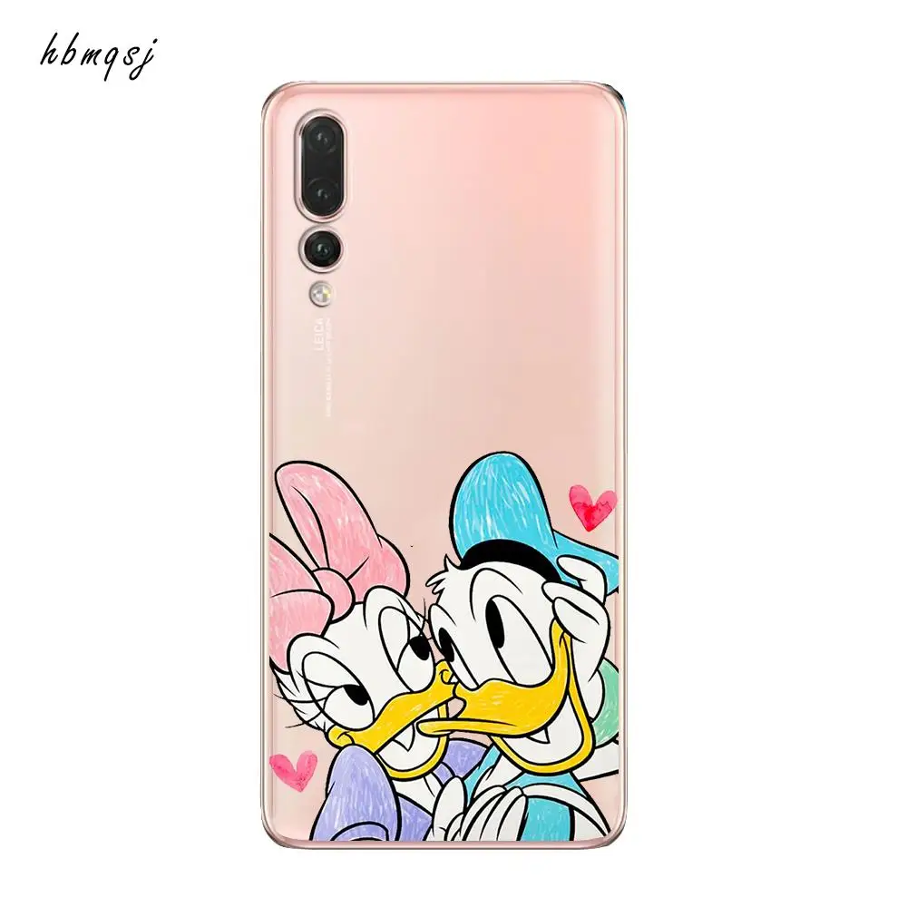 Cute funda for huawei p20 lite case clear cartoon sidiqi mickey original coque mobile phone back cover |