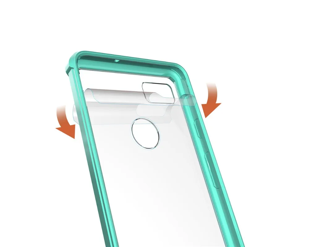 360 полная защита противоударный прочный бампер прозрачная задняя крышка