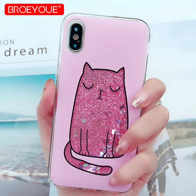 Прекрасные кошки шаблон для iPhone х Мягкие TPU силиконовый чехол динамический с