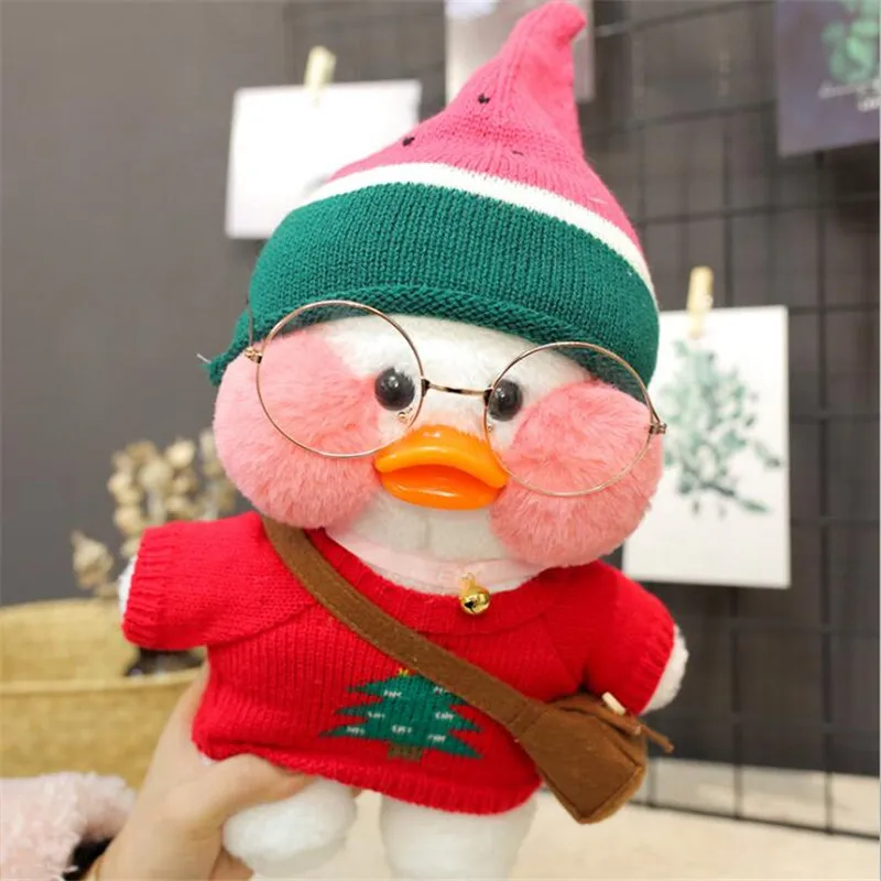 12 Белый LaLafanfan Kawaii кафе Мими желтая утка плюшевая игрушка милая мягкая кукла мягкие животные куклы детские игрушки подарок на день рождения для детей - Цвет: 12