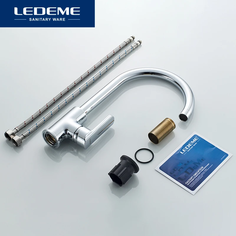 LEDEME кухонный кран современный с одной ручкой смеситель для раковины горячей и