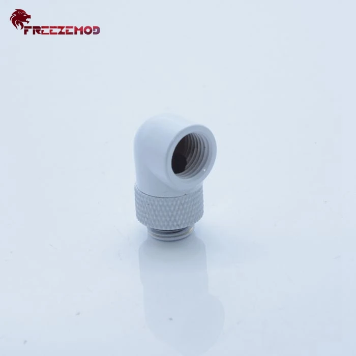 FREEZEMOD латунный серебристый/черный/белый G1/4 ''резьба 90 градусов 360 Поворотный