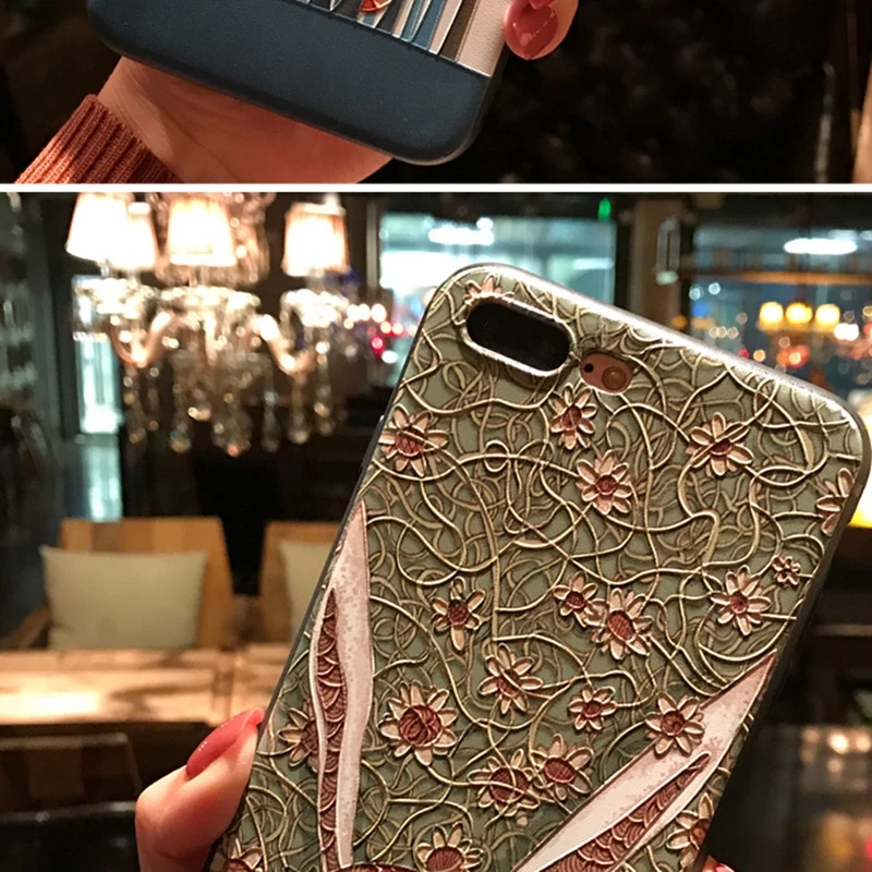Аниме тисненый чехол с милым котом для iPhone 6 S plus 7 XS 8 эстетический матовый чучело