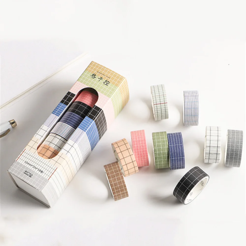 10 Rolls/lot Vintage Series Washi Tapes Kawaii Stationery Self Adhesive Masking DIY Scrapbooking Notebook Decorations|Офисный скотч| |