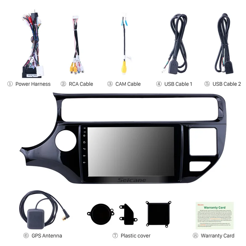 Автомобильный мультимедийный плеер Seicane 2Din Android 8 1 GPS для KIA Rio 2012 2013 2014 2015 с левым