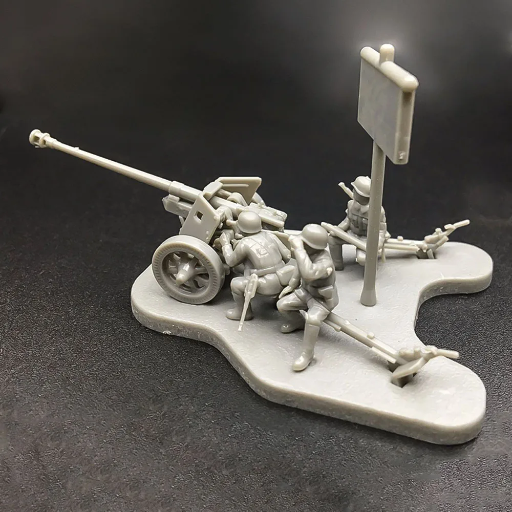 4D 1: 72 вариант PAK40 Сборная модель пушки сборные игрушки Пазлы Строительные кирпичи Игрушечная модель