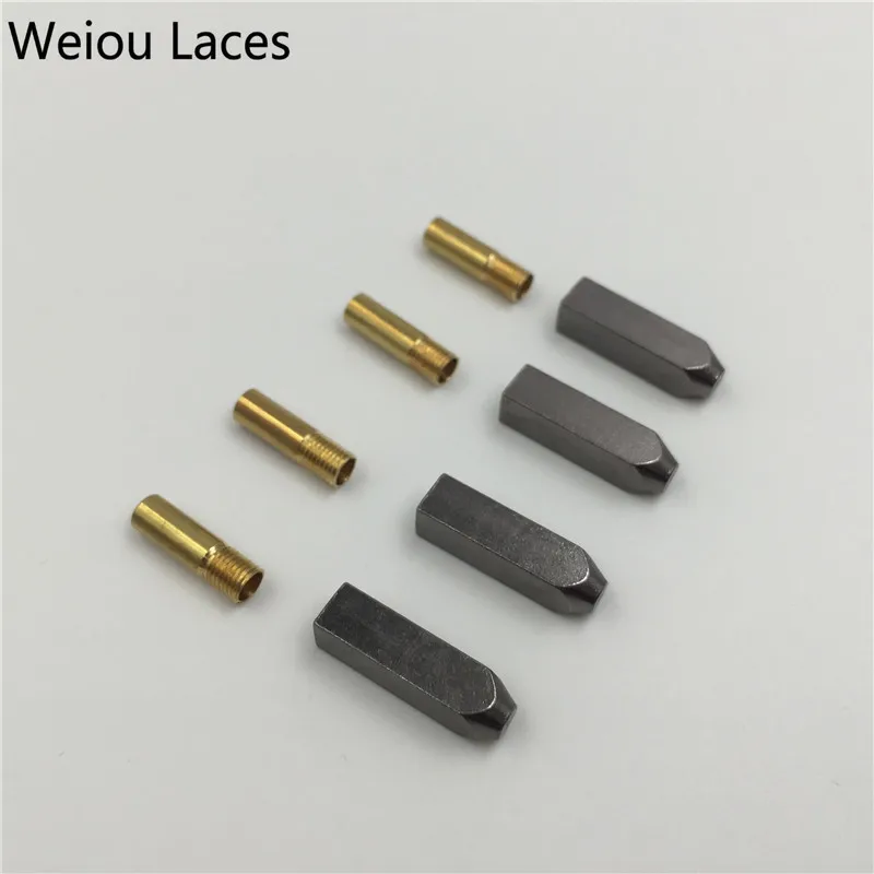 Weiou 4 шт./1 Набор 5*5*19 мм золото серебро Gunblack Металлические наконечники для ремонта шнурков наконечники DIY наборы кроссовок