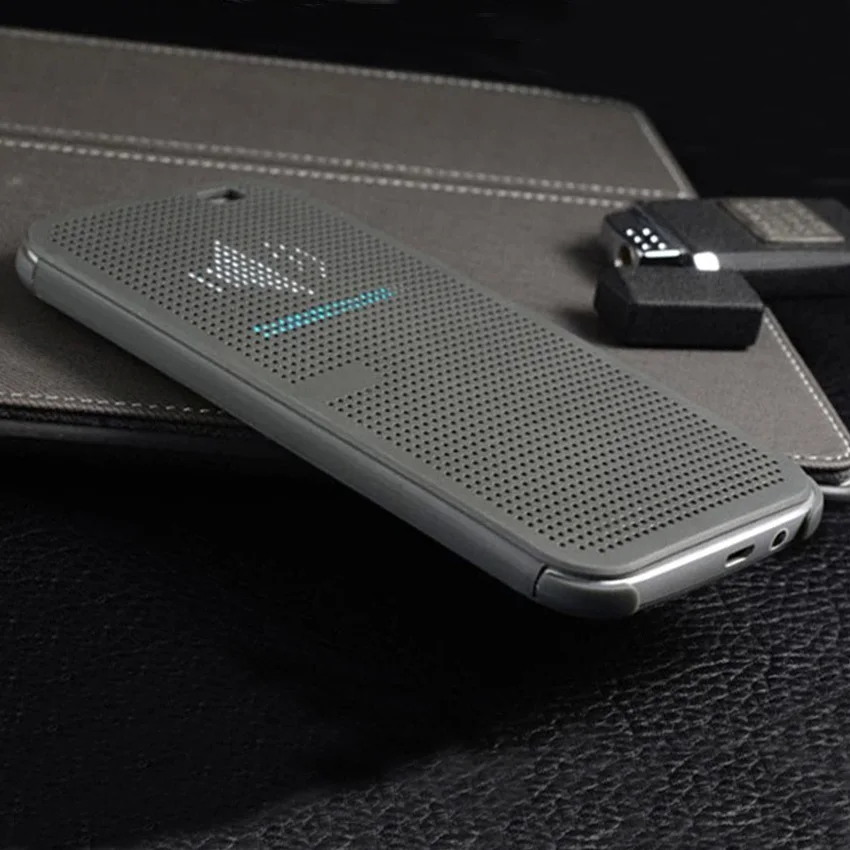 Силиконовый чехол с откидной крышкой в горошек для HTC OneE8 HTCE8 E8 E 8 e8 Smart View