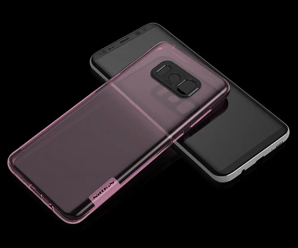 Для samsung Galaxy s8 S 8/S8 Plus S8+ чехол, NILLKIN серия природы Прозрачная мягкая Резина Силиконовый ТПУ чехол Оболочка Чехол - Цвет: clear pink