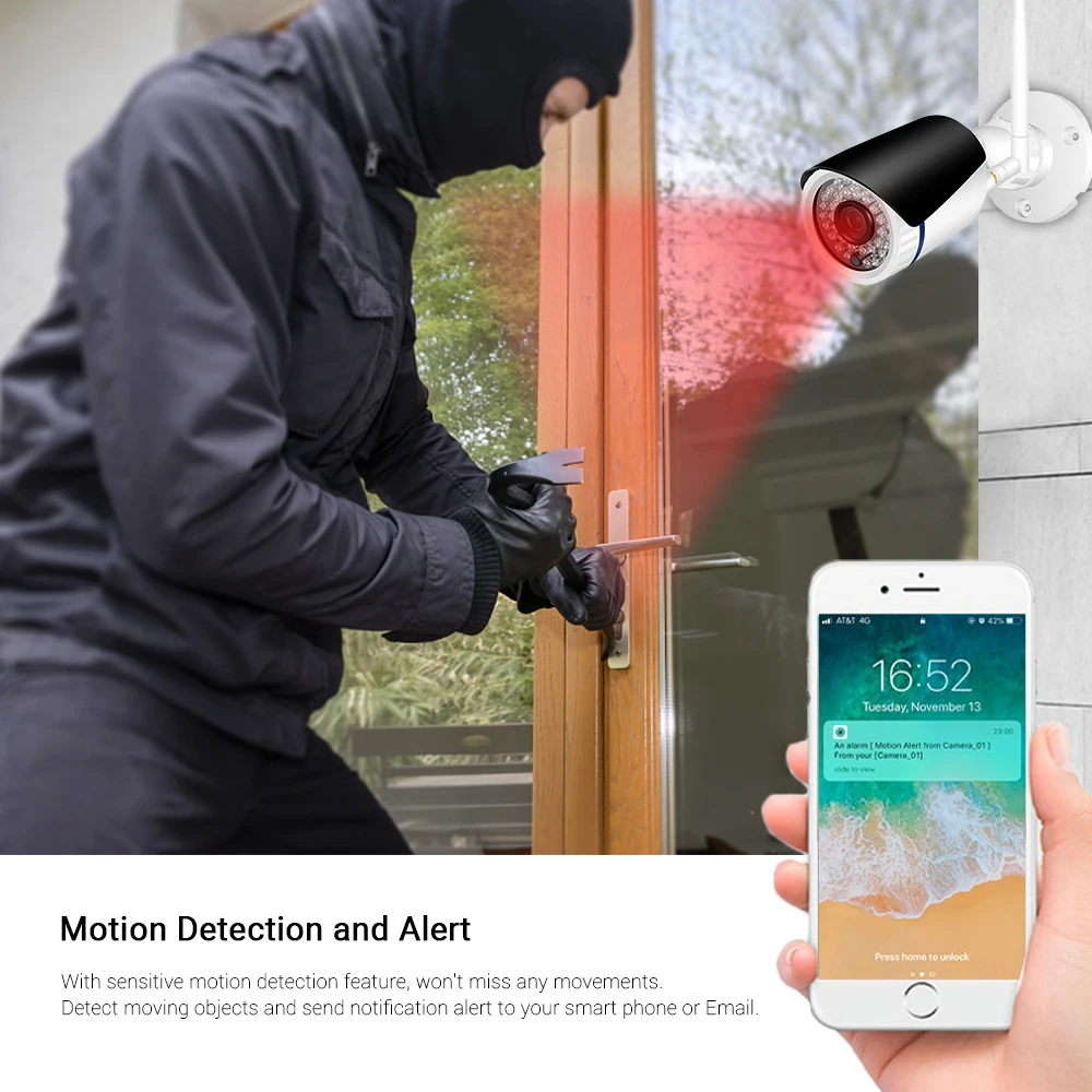 Hamrolte Wifi камера 1080P Bullte Водонепроницаемая наружная двухсторонняя аудио