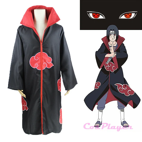 Akatsuki Cosplay KIGUCOS, большой размер, аниме, Наруто, косплей, костюмы для мужчин и женщин, Униформа, Учиха Итачи, плащ, Акацуки, костюмы, вечерние, накидка, наряд - Цвет: Akatsuki Cosplay