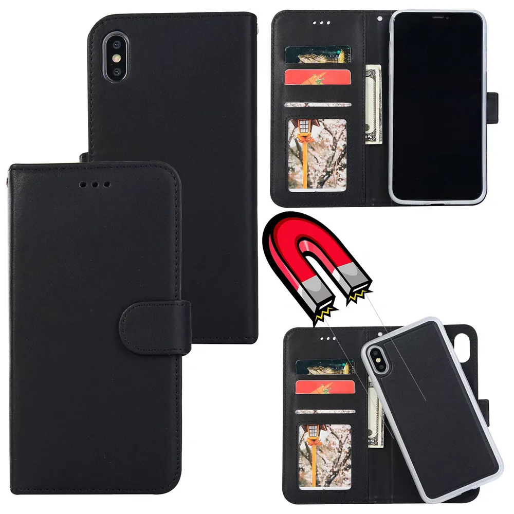 Чехол книжка 2 в 1 для iPhone 11 pro XS MAX XR 6 6s 7 8 Plus x маленький чехол кошелек Корейском